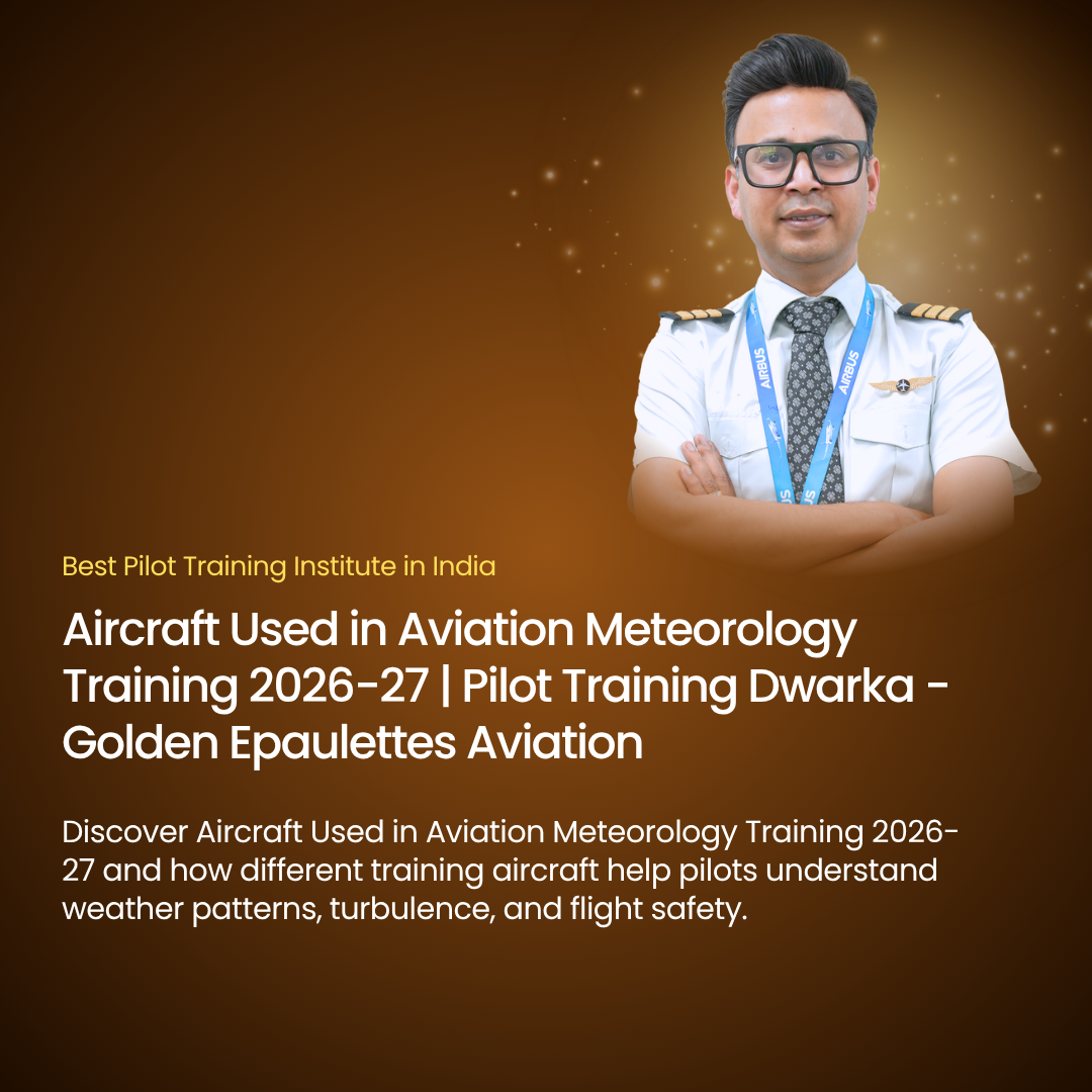 Aircraft Used in Aviation Meteorology Training 2026-27 | Pilot Training Dwarka - Golden Epaulettes Aviation
